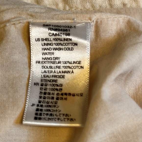 21 100% Linen Lined Mini‎ Skirt Size Large - Picture 6 of 6